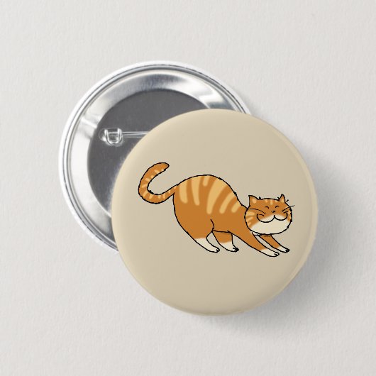 grappige kat ronde button 5,7 cm (Voorkant /achterkant)