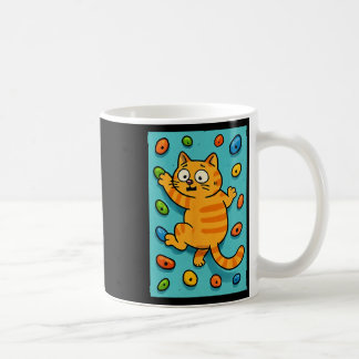 Grappige kat rotsklimmer Bouldering Muur Klimmen M Koffiemok
