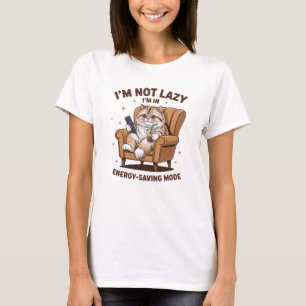Grappige Kat Sarcasme Sassy Lui T-shirt
