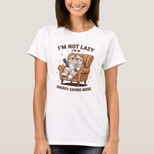 Grappige Kat Sarcasme Sassy Lui T-shirt (Voorkant)