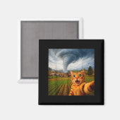 Grappige kat selfie meme tornado magneet (Voorkant / Achterkant)