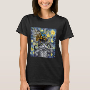 Grappige kat selfie met Cicadas Invasion 2024 Broo T-shirt