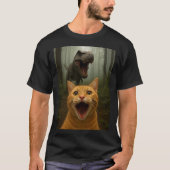 Grappige kat selfie met dinosaurus | Cat Selfie Ar T-shirt (Voorkant)