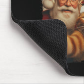 Grappige kat selfie met Sasquatch en Kerstman Kers Muismat (Hoek)