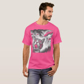 Grappige kat selfie met ufo's t-shirt (Voorkant volledig)