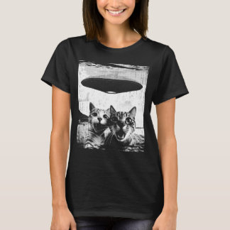 Grappige kat selfie ufo rare kat minnaar t-shirt