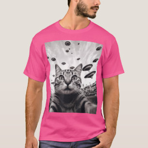 Grappige Kat Selfie Ufo T-shirt