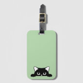 Grappige kat silhouet bagagelabel (Voorkant (verticaal))