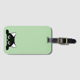 Grappige kat silhouet bagagelabel