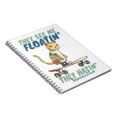 Grappige kat skateboard zij haten cadeau voor kind notitieboek (Rechterzijde)