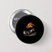 Grappige kat skateboarden meme mannen vrouwen kind ronde button 5,7 cm (Voorkant /achterkant)