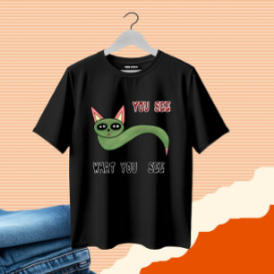 Grappige kat slang t-shirt