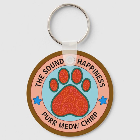 grappige kat sleutelhanger (Voorkant)