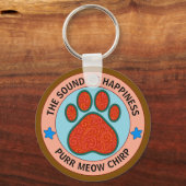 grappige kat sleutelhanger (Voorkant)