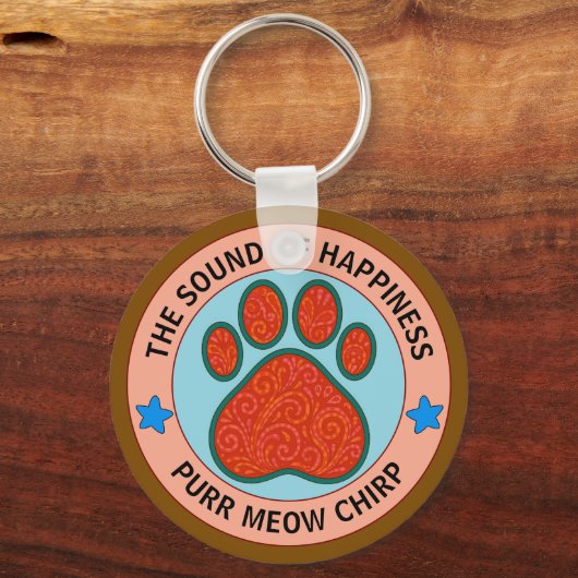 grappige kat sleutelhanger (Voorkant)