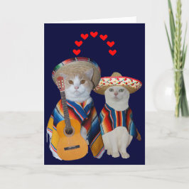 Grappige kat Spaans Valentijn voor man Feestdagen Kaart