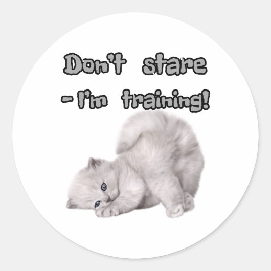 Grappige kat sticker (Voorkant)