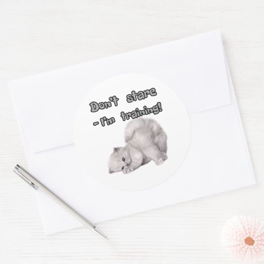 Grappige kat sticker (Envelop)