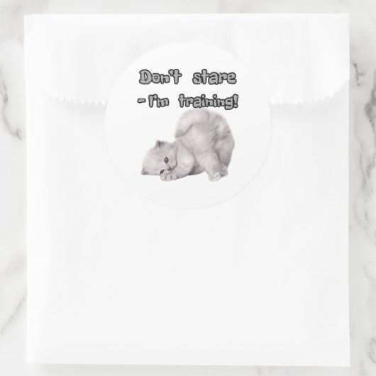Grappige kat sticker (Tas)