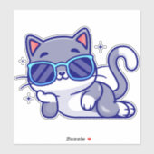 grappige kat sticker (Vel)