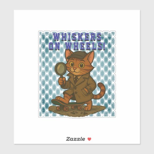 grappige kat sticker (Vel)