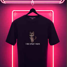 Grappige Kat T-Shirt – Ik Doe Wat Ik Wil
