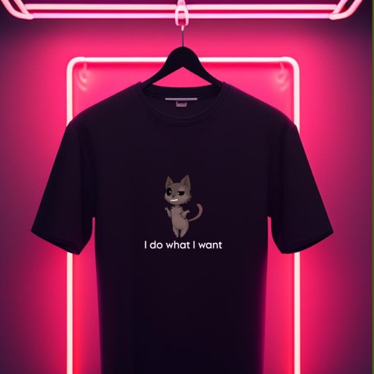 Grappige Kat T-Shirt – Ik Doe Wat Ik Wil
