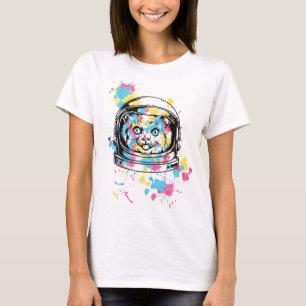Grappige Kat T Shirt Ruimtekat Alien Kitten Astron