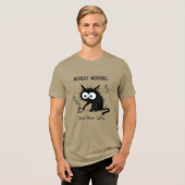 Grappige kat T-shirt voor koffieliefhebbers op maa (Voorkant volledig)