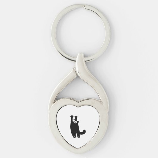 grappige kat t sleutelhanger (Voorkant)