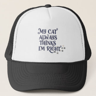Grappige kat tekst hoed trucker pet