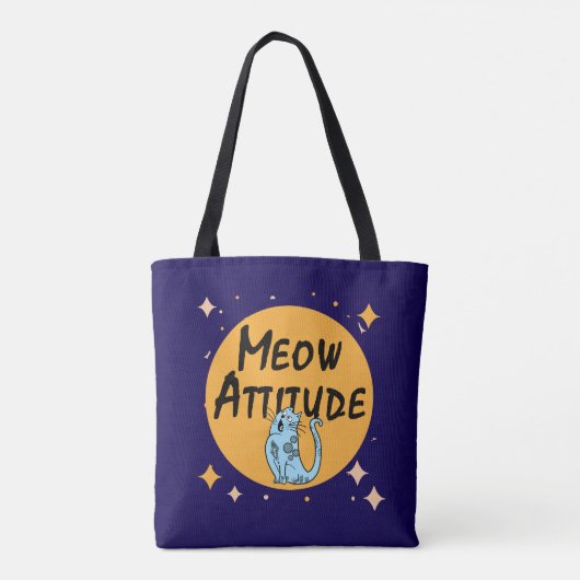 grappige kat tote bag (Achterkant)