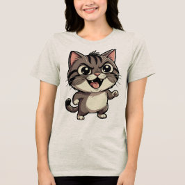 Grappige Kat - Tri-Blend Shirt