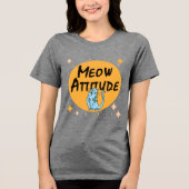 grappige kat Tri-Blend shirt (Voorkant)