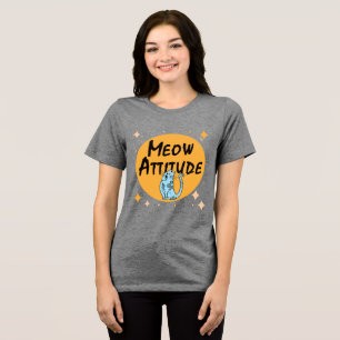 grappige kat Tri-Blend shirt