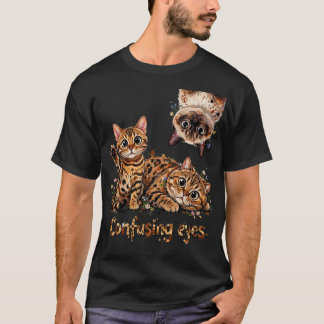 Grappige kat, trio katten in bloei, Mooie kat, kat T-shirt