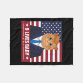 Grappige kat Trump 9 leeft Baby Grappig Stem op Tr Fleece Deken (Voorkant (Horizontaal))