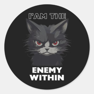 Grappige Kat Trump Door Grappige Stem Op Trump Kat Ronde Sticker