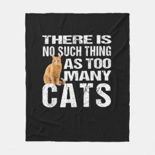 Grappige kat TShirt_ Niet zoiets als te veel katte Fleece Deken