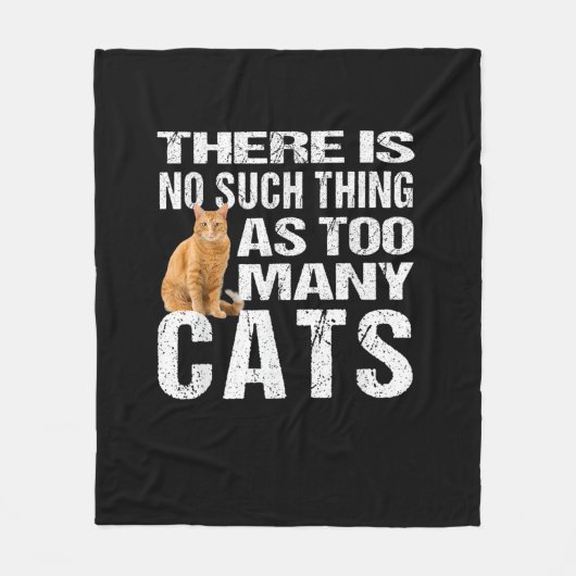 Grappige kat TShirt_ Niet zoiets als te veel katte Fleece Deken (Voorkant)