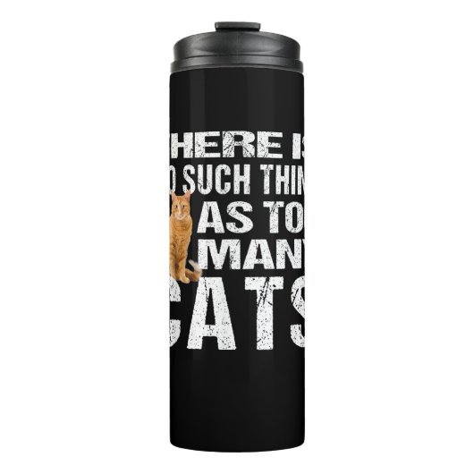 Grappige kat TShirt_ Niet zoiets als te veel katte Thermosbeker (Voorkant)