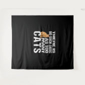 Grappige kat TShirt_ Niet zoiets als te veel katte Wandkleed (Voorkant (horizontaal))