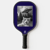 Grappige kat UFO Selfie Pickleball Paddle (Achterkant)