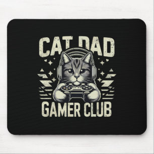 Grappige Kat Vader Gamer Club Voor Hem Video Game Muismat