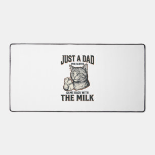 Grappige Kat Vader Kwam Terug Met De Melk Vintage  Bureaumat