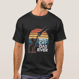 Grappige kat vader retro vintage bump vuist beste t-shirt