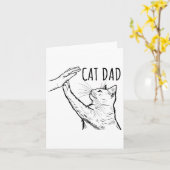 Grappige kat vader vaders dag beste kat papa hand kaart (Gele Bloem)