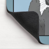 Grappige kat Vaderdag Grijze Kat Blauwe Muismat (Hoek)