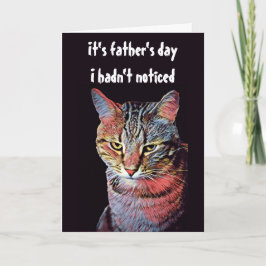 Grappige kat Vaderdag kaart
