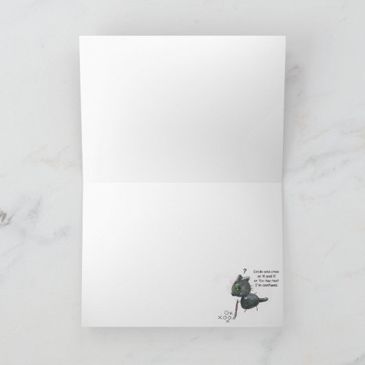 Grappige kat Valentijnsdag kaart (Binnen)